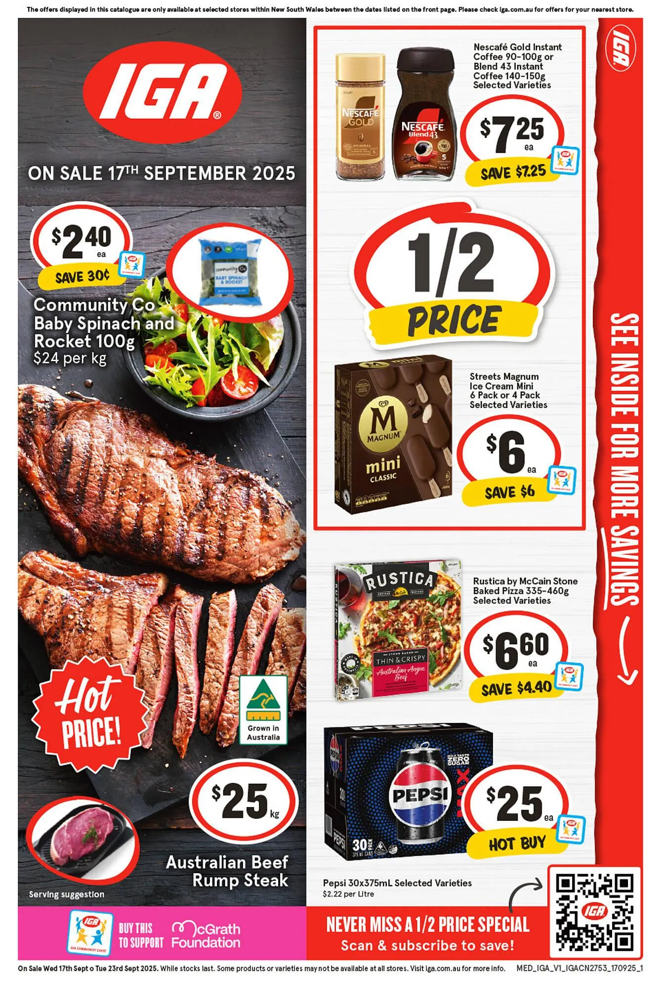 IGA catalogue - Catalogue valid from 17 September to 23 September 2025 - page 1