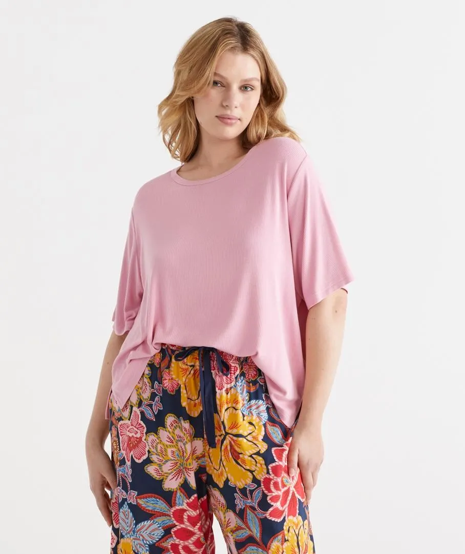 Rose Pink Soft Rib Top