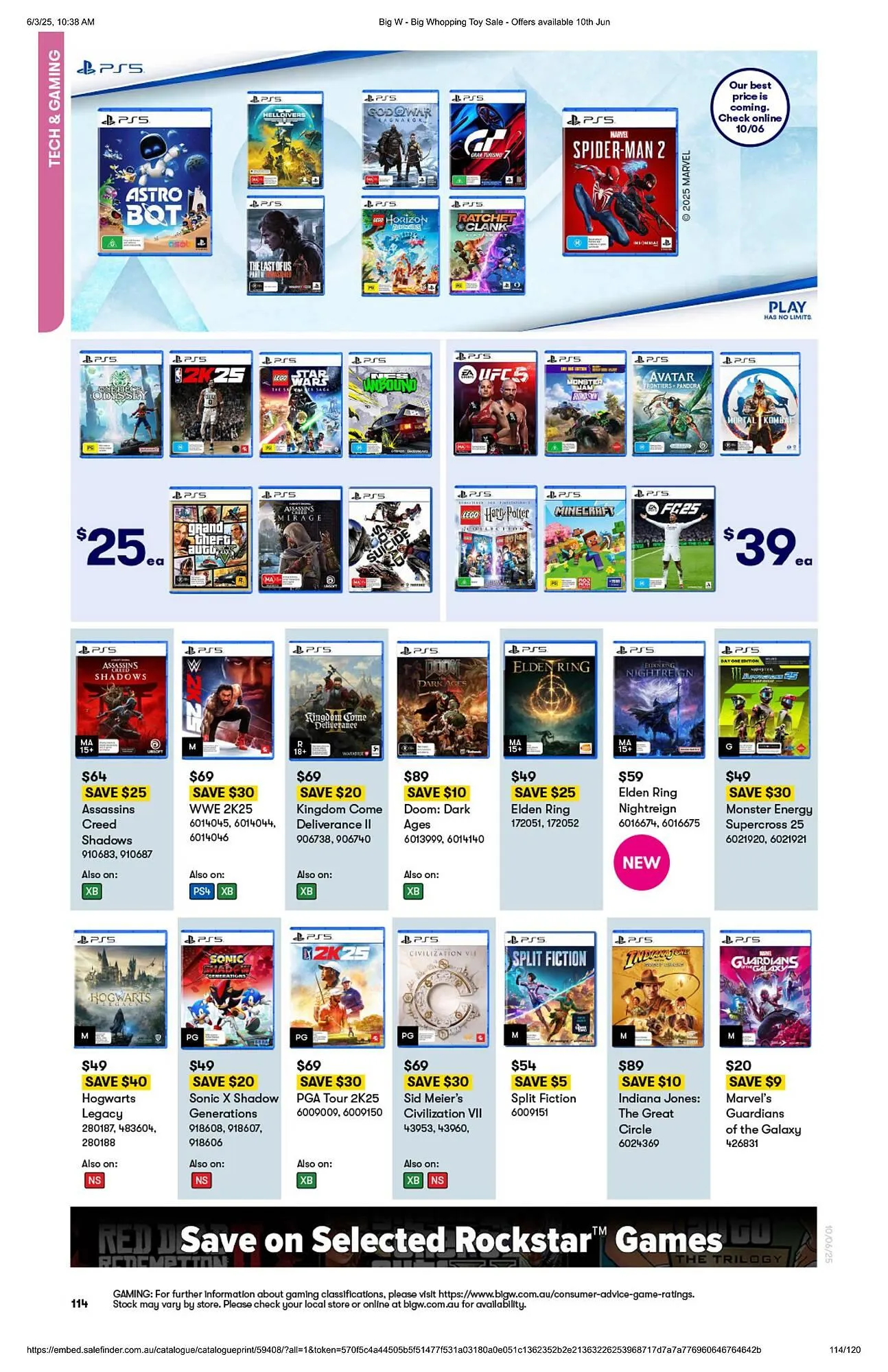 BIG W catalogue - Catalogue valid from 10 June to 9 July 2025 - page 114