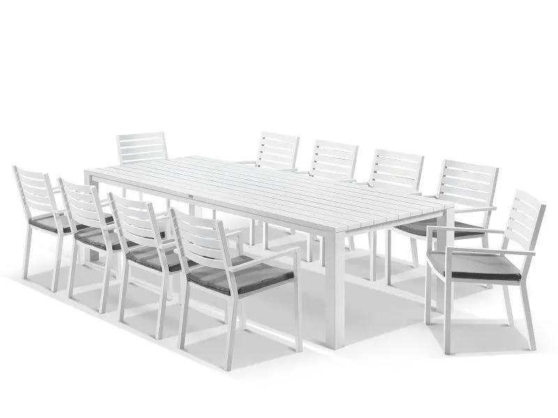 Adele Table With Mayfair Chairs 11pc Outdoor Dining Setting