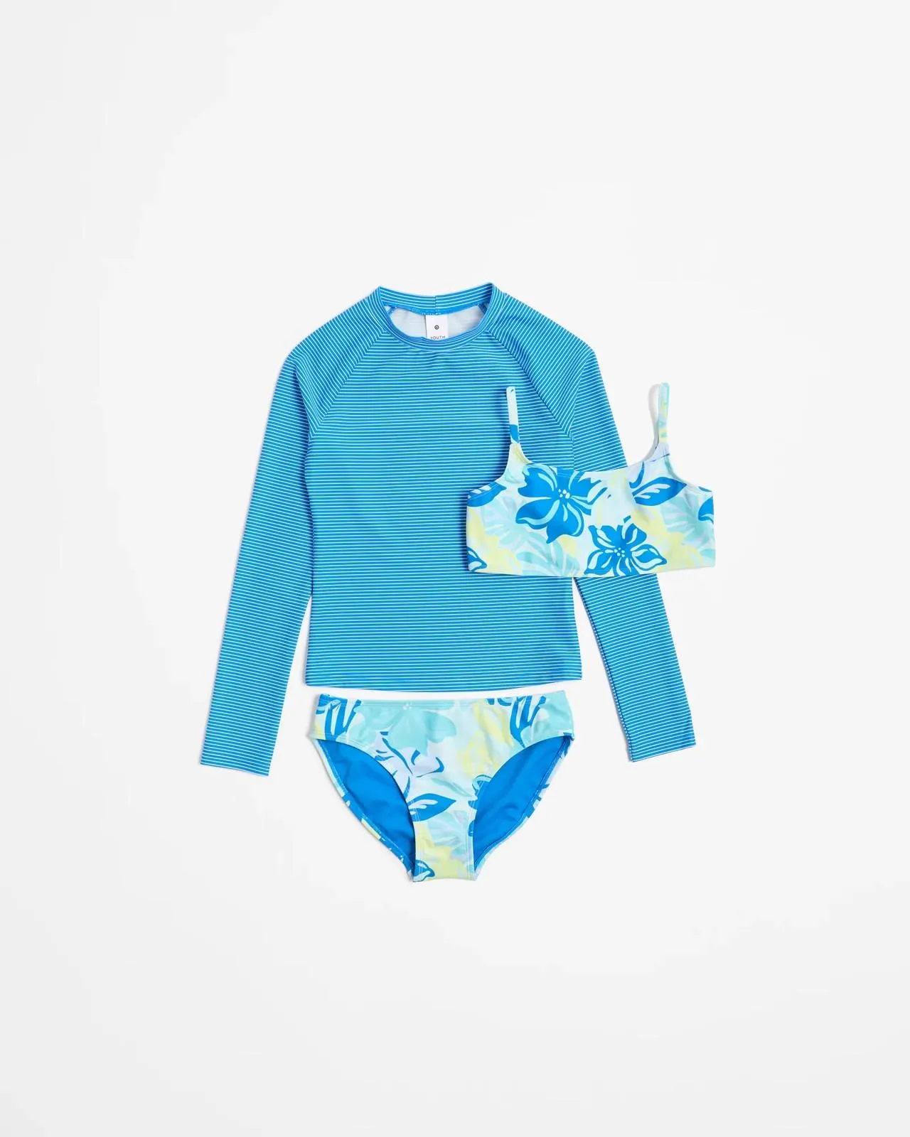 Tropical Stripe Swim 3 Piece Set