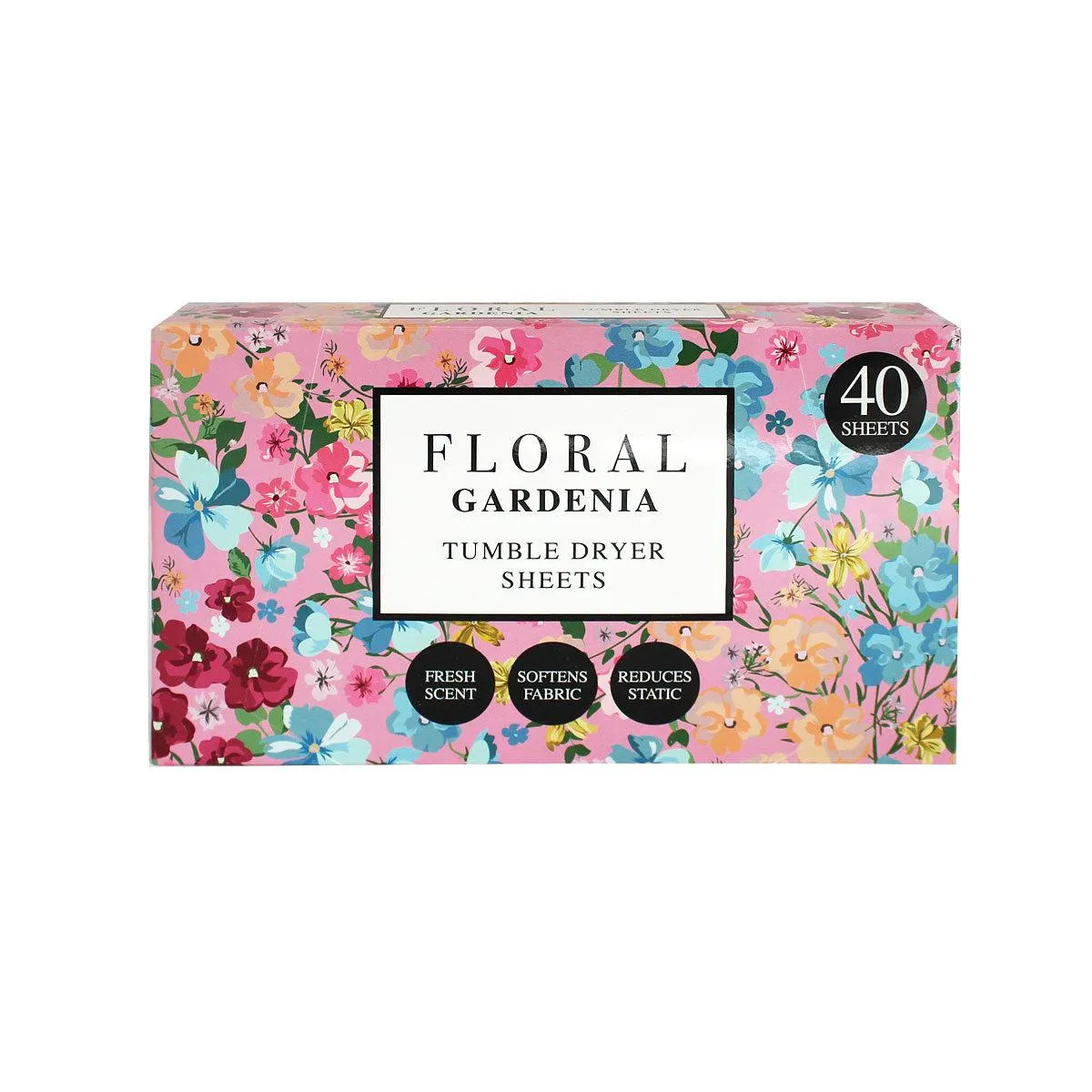 Floral Tumble Dryer Sheets Gardenia 40pk
