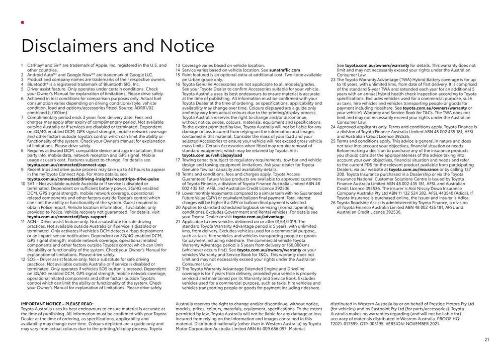 Toyota Yaris Cross Hybrid - Catalogue valid from 30 January to 30 January 2025 - page 21