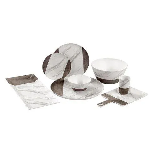 Endwood Marble Melamine Serving Platter Rectangle 47.5x20cm