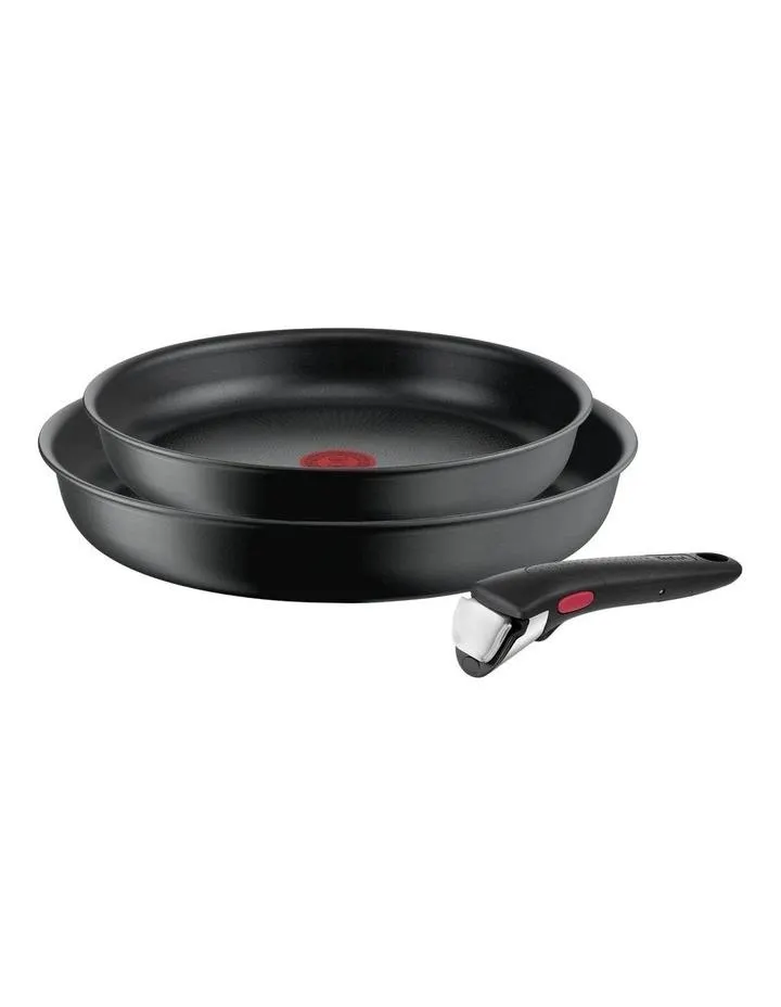 Ultimate Induction Non-Stick 3 Piece Frypan Set 24/28cm in Black