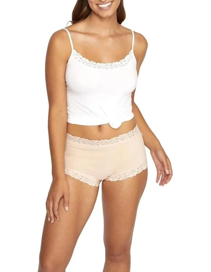 Parisienne Cotton Full Brief in Beige