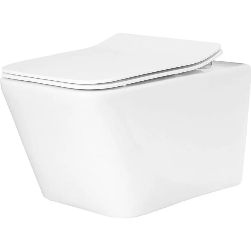 Milu Odourless 2404340 Form Wall Hung Toilet and Cistern - Back Entry / Universal Trap