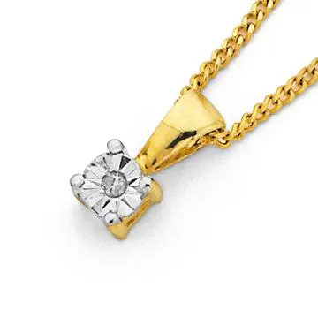 9ct Gold Diamond Pendant
