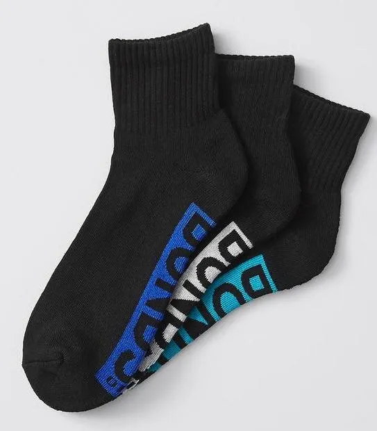 Cotton Blend Quarter Crew Socks 3 Pack - Bonds