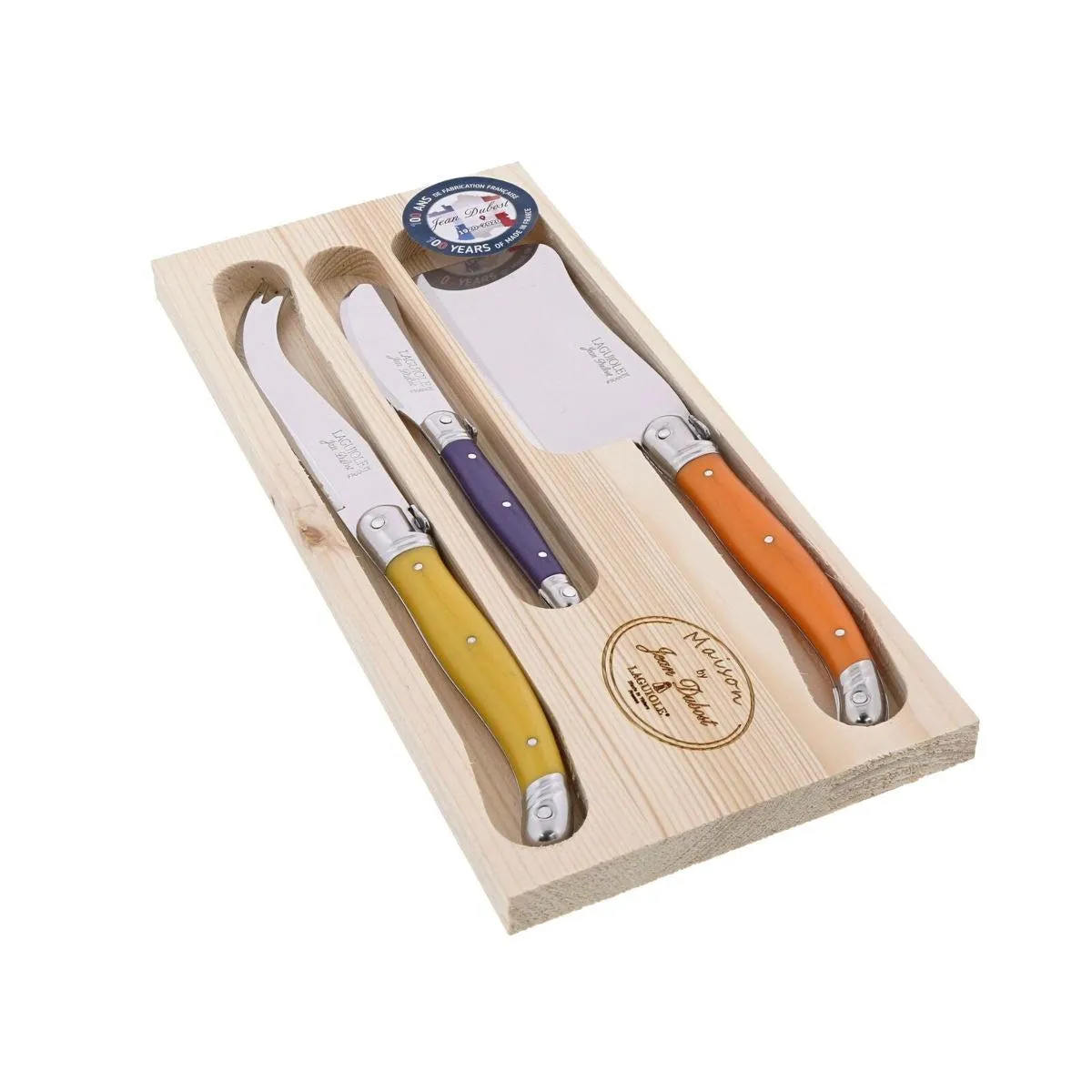 Laguiole Jean Dubost Maison Mixed Colours Cheese Set 3 Pieces