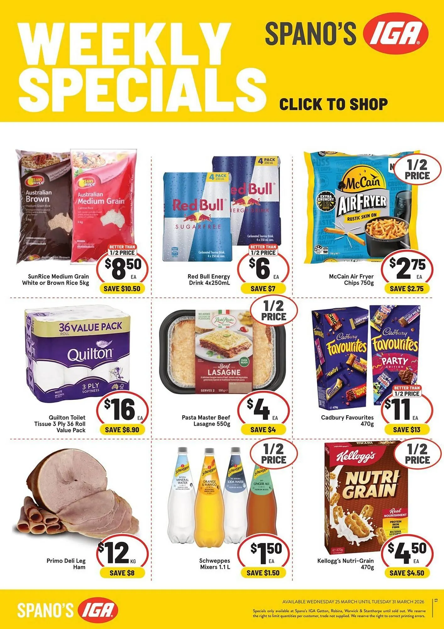 IGA catalogue - Catalogue valid from 25 March to 31 March 2026 - page 1