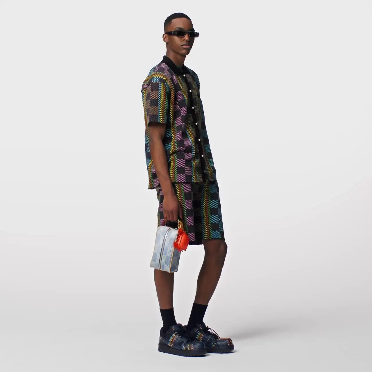 Damier Cotton Knit Shorts