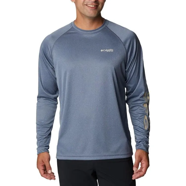 Columbia Men's Terminal Tackle™ Long Sleeve Top Carbon Heather & Ancient Fossil