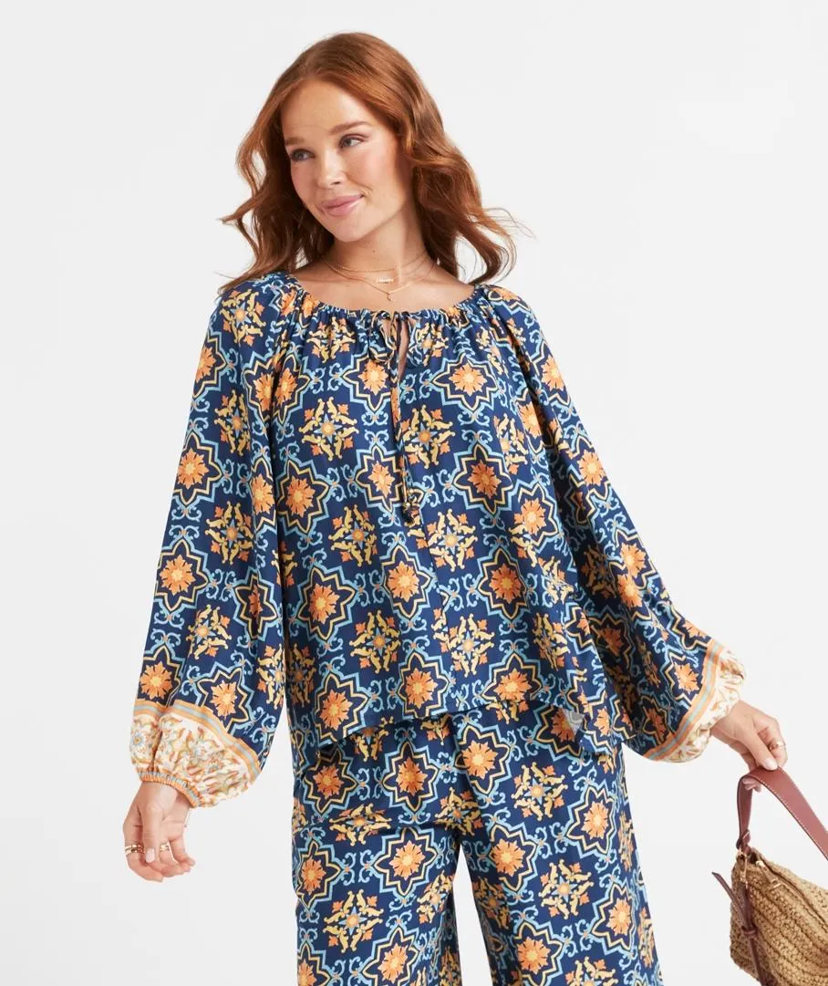 ANGIE PRINTED BLOUSE