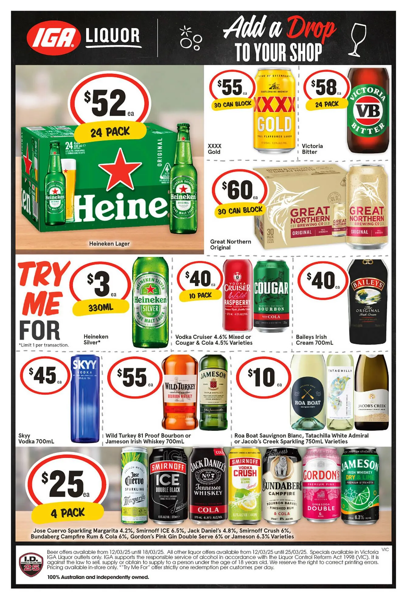 IGA Liquor catalogue - Catalogue valid from 12 March to 18 March 2025 - page 1