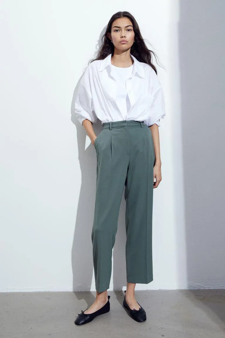 High Waist Tailored Pants