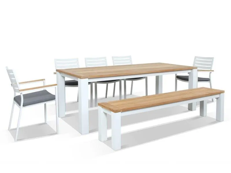 Corfu 8 Seater Outdoor Teak Setting