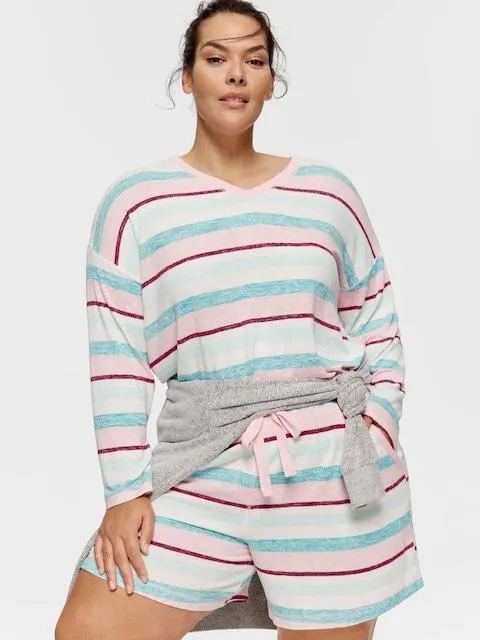 P.A. Plus Fuzzy Stripe Short