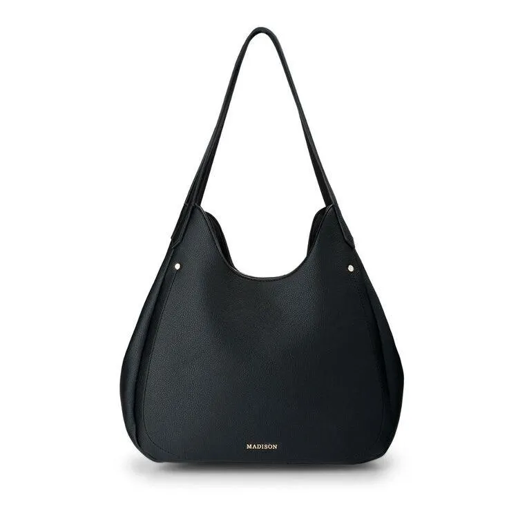 Madison Women's Angela Hobo Shoulder Bag Black