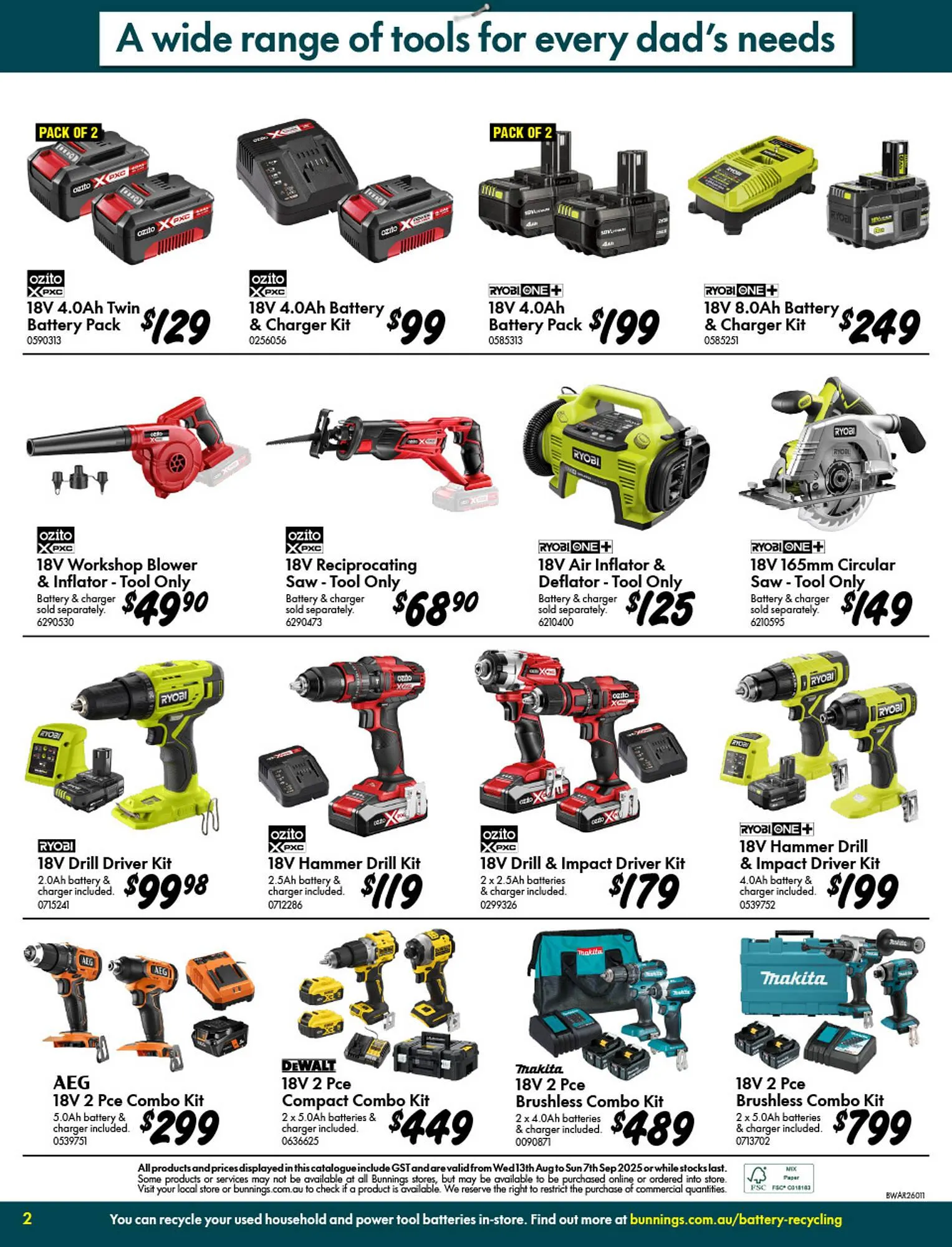 Bunnings catalogue - Catalogue valid from 13 August to 7 September 2025 - page 2