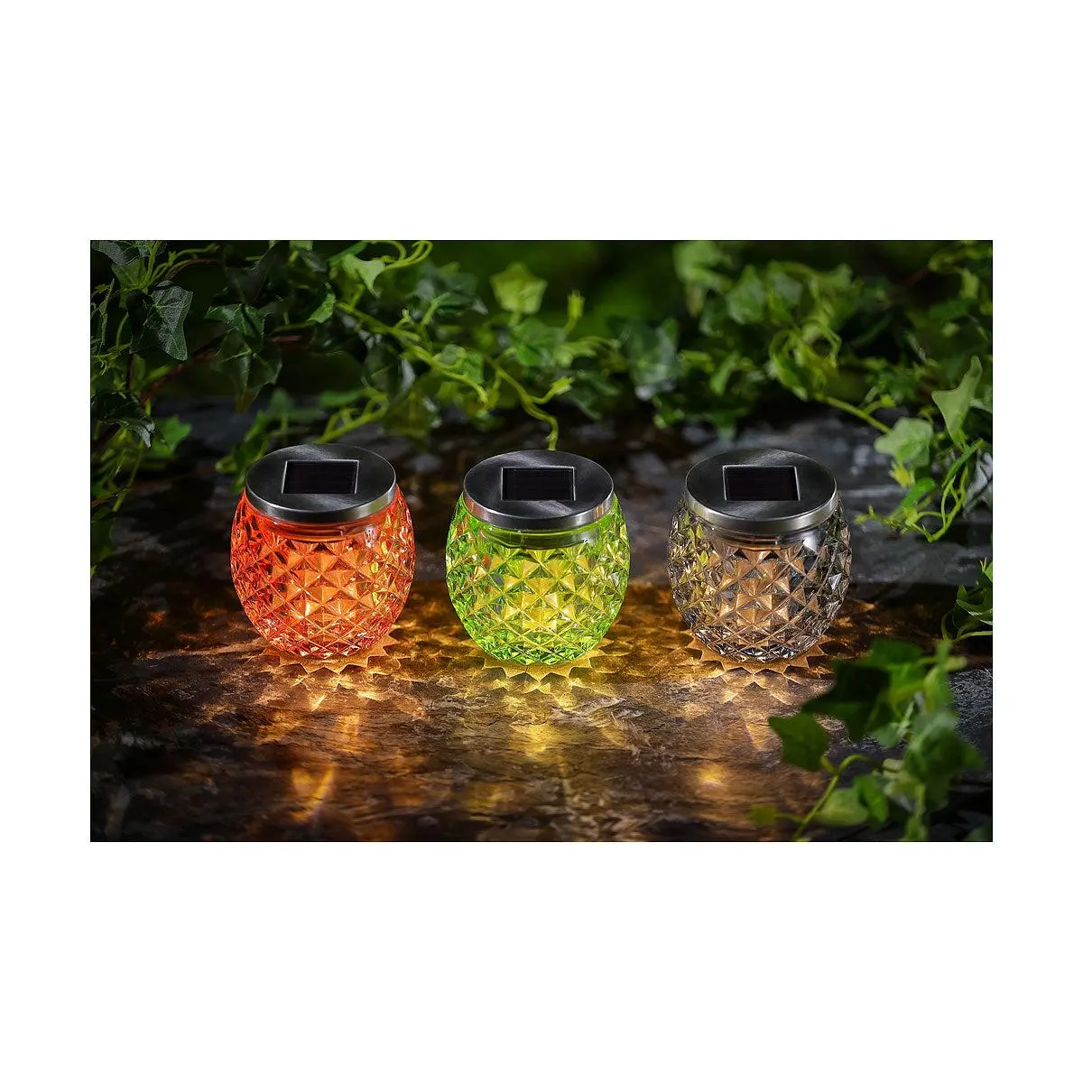 Solar Glass Jar Assorted colours