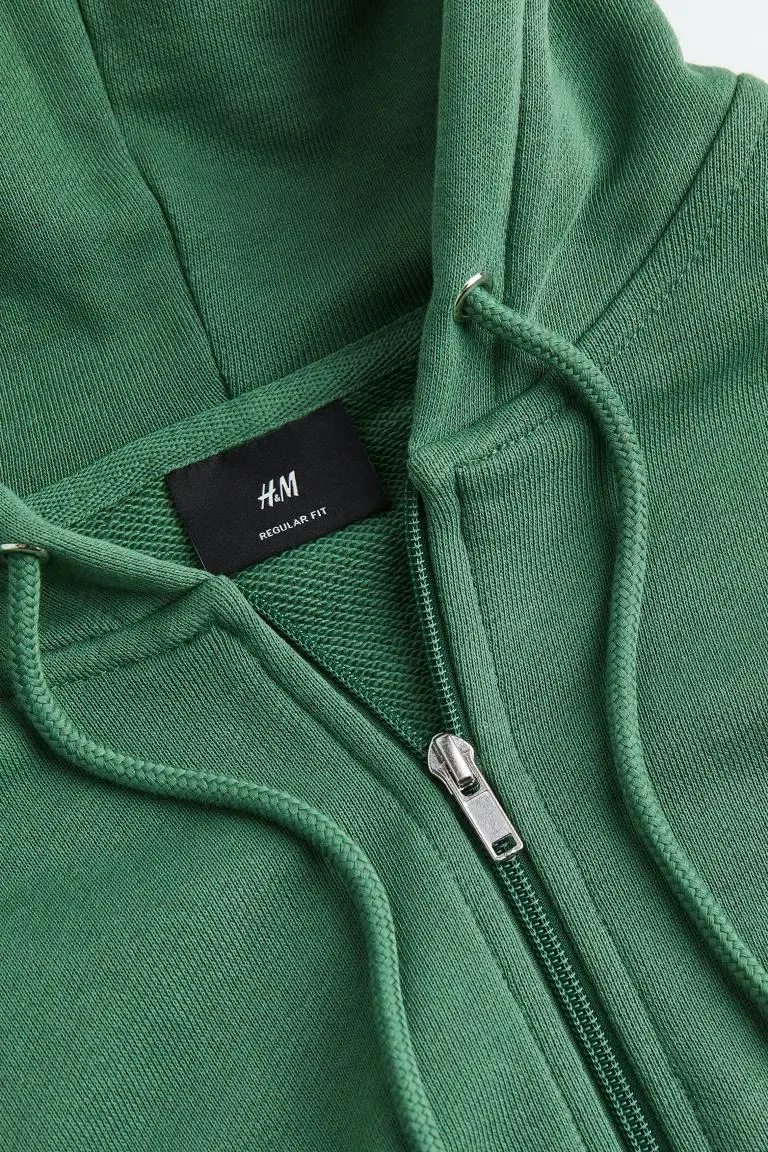 Regular Fit Zip Up Hoodie