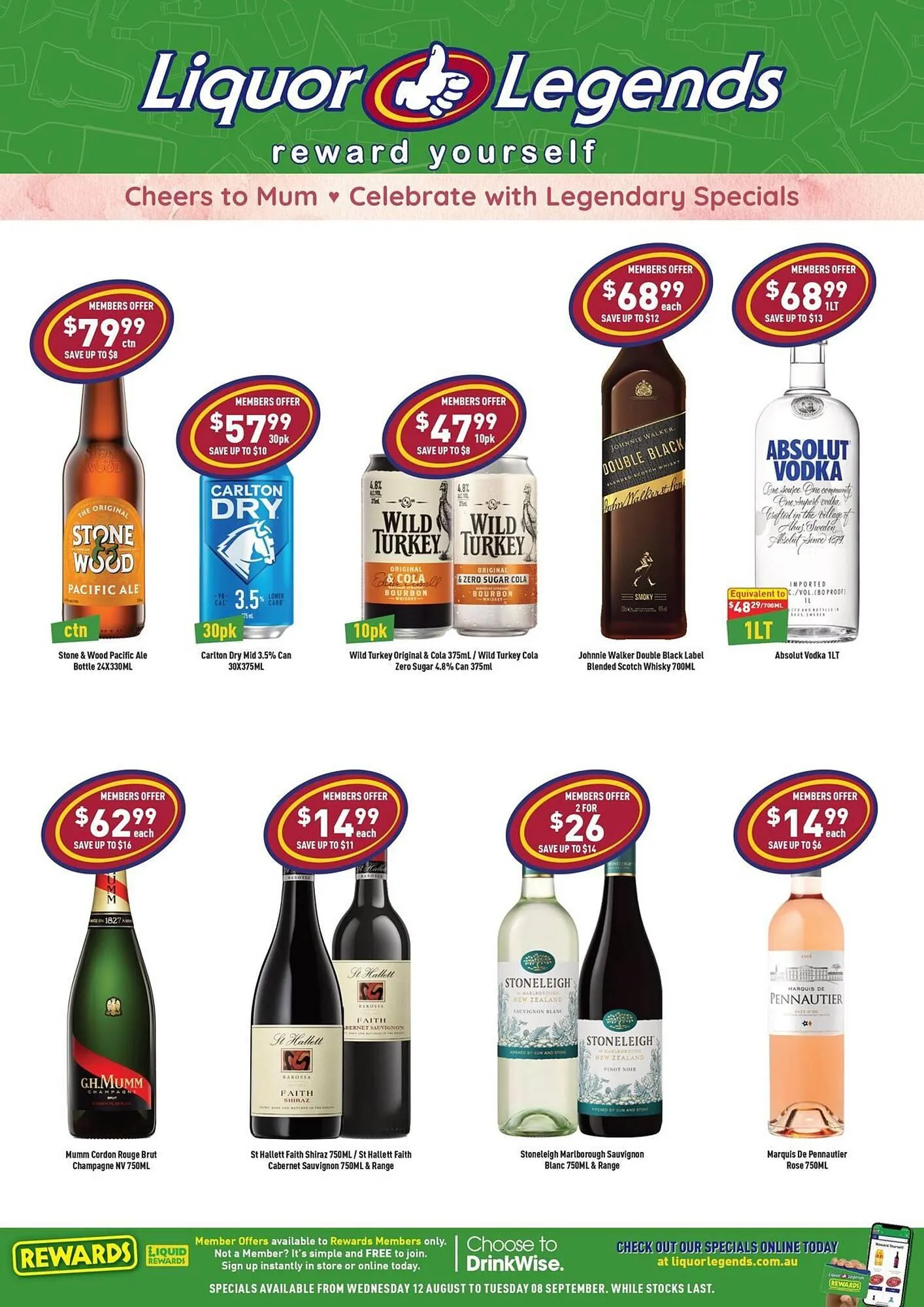 Liquor Legends catalogue - Catalogue valid from 12 August to 8 September 2026 - page 1