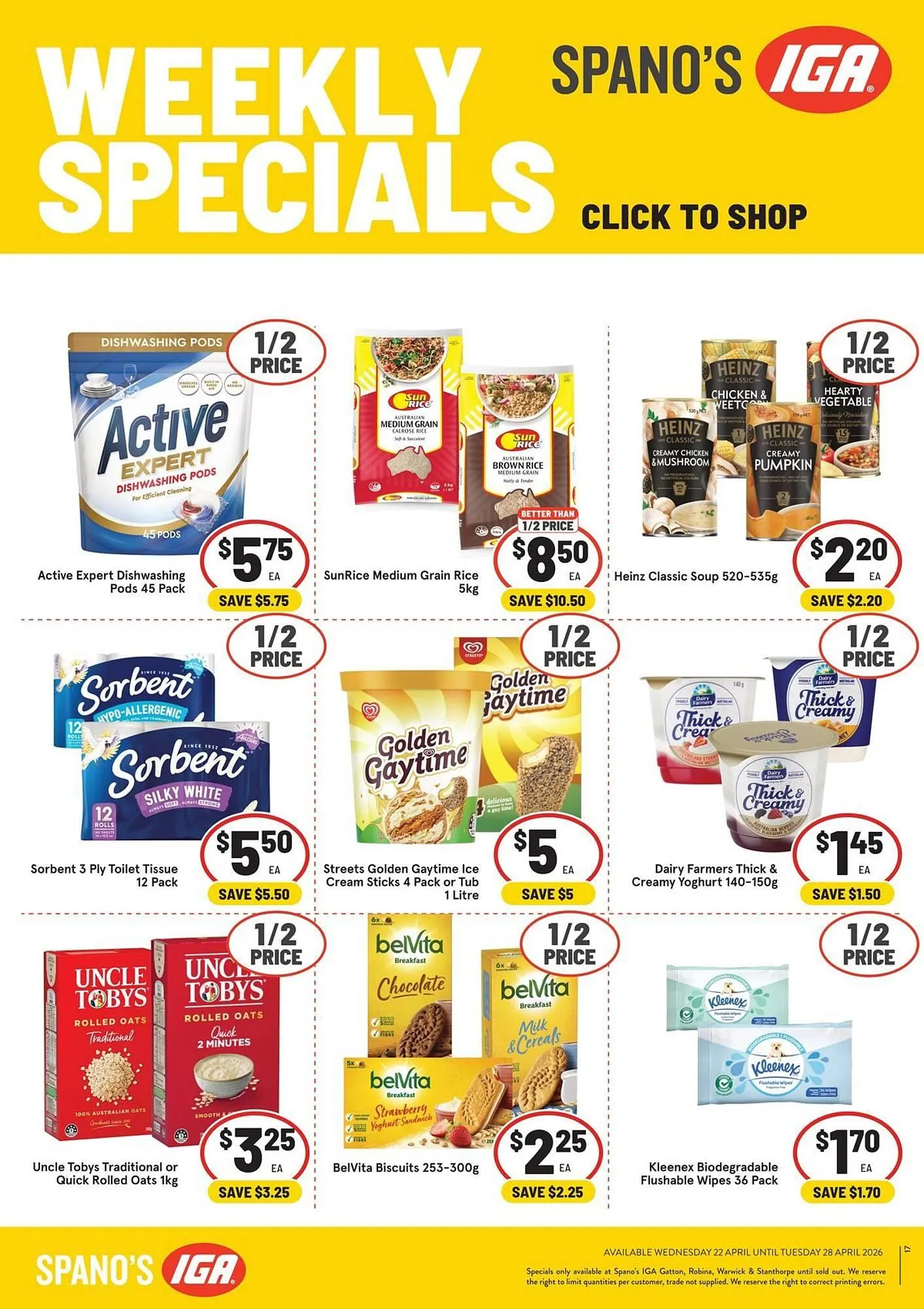 IGA catalogue - Catalogue valid from 22 April to 28 April 2026 - page 1