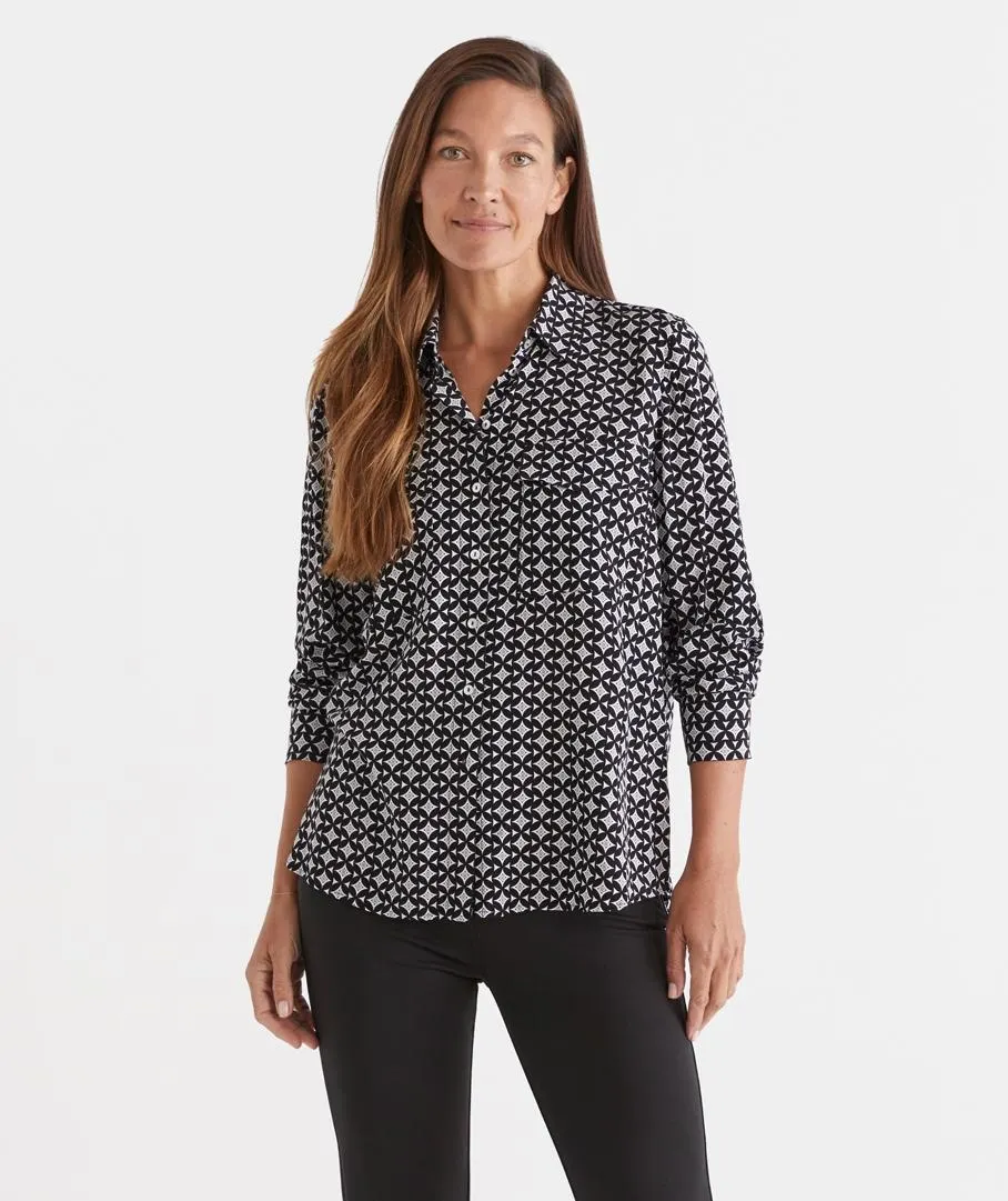 STAMP PRINT SOFT SHIRT