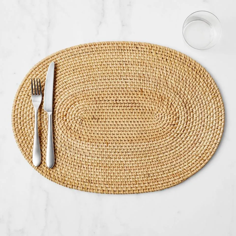 Light Woven Oval Placemat