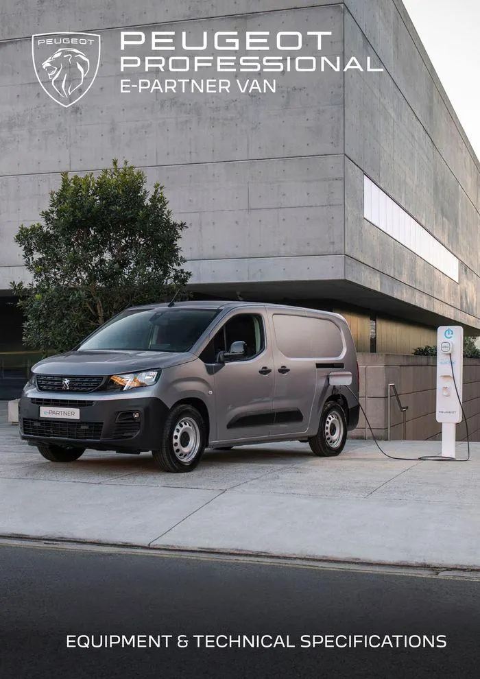 Peugeot E-PARTNER VAN BROCHURE - Catalogue valid from 18 June to 18 June 2025 - page 1