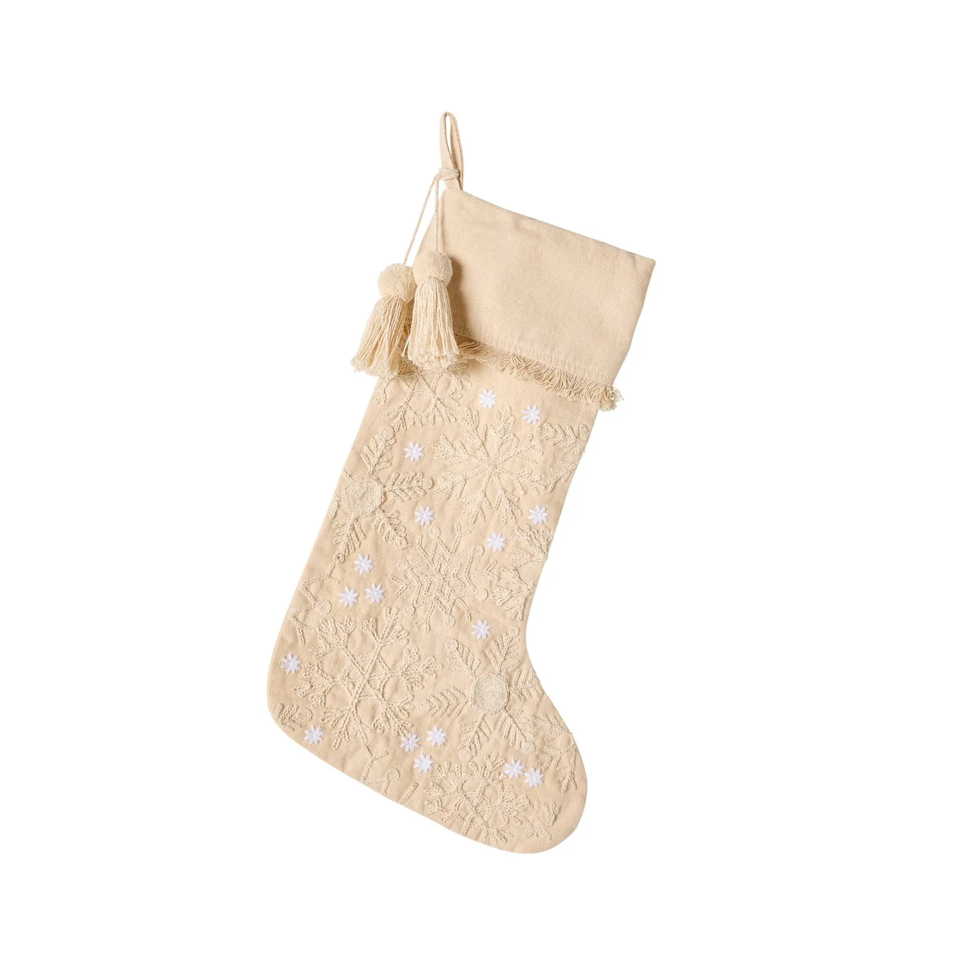 Mistletoe Christmas Snowflake Stocking