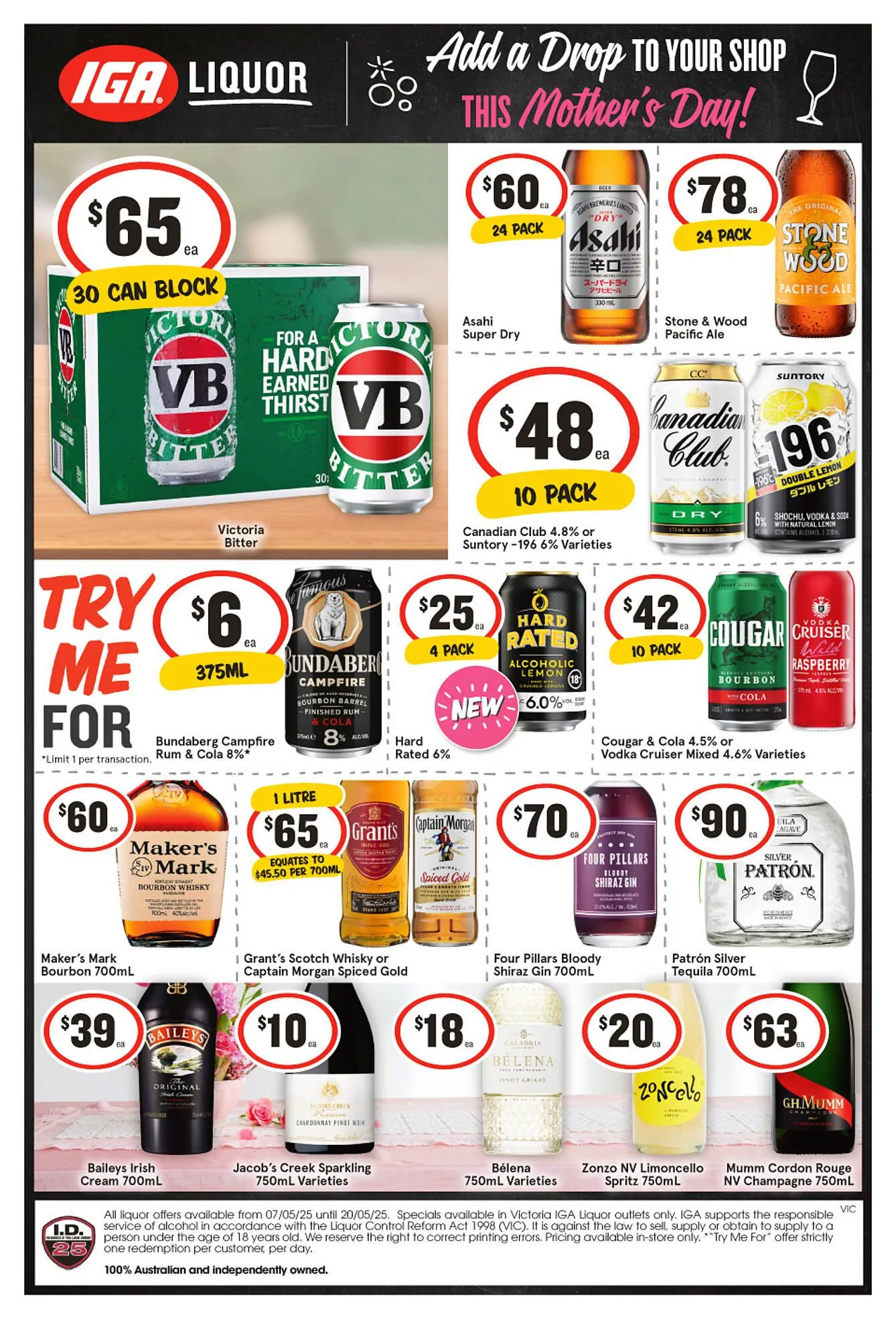 IGA Liquor catalogue - Catalogue valid from 7 May to 20 May 2025 - page 1