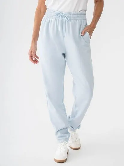 Womens Essential Fleece Trackpant Sky Blue