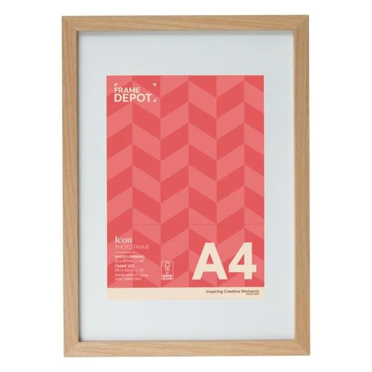 Frame Depot Icon A4 Frame Natural A4