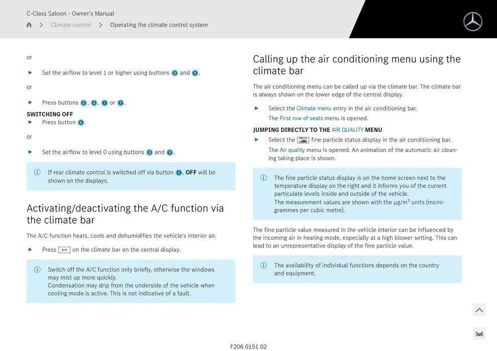 C-Class Sedan - Catalogue valid from 11 September to 11 September 2025 - page 308