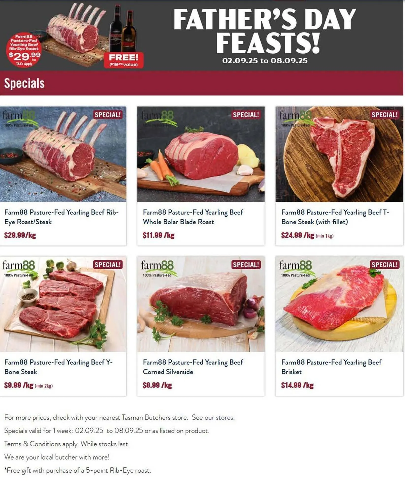 Tasman Butchers catalogue - Catalogue valid from 2 September to 8 September 2025 - page 1