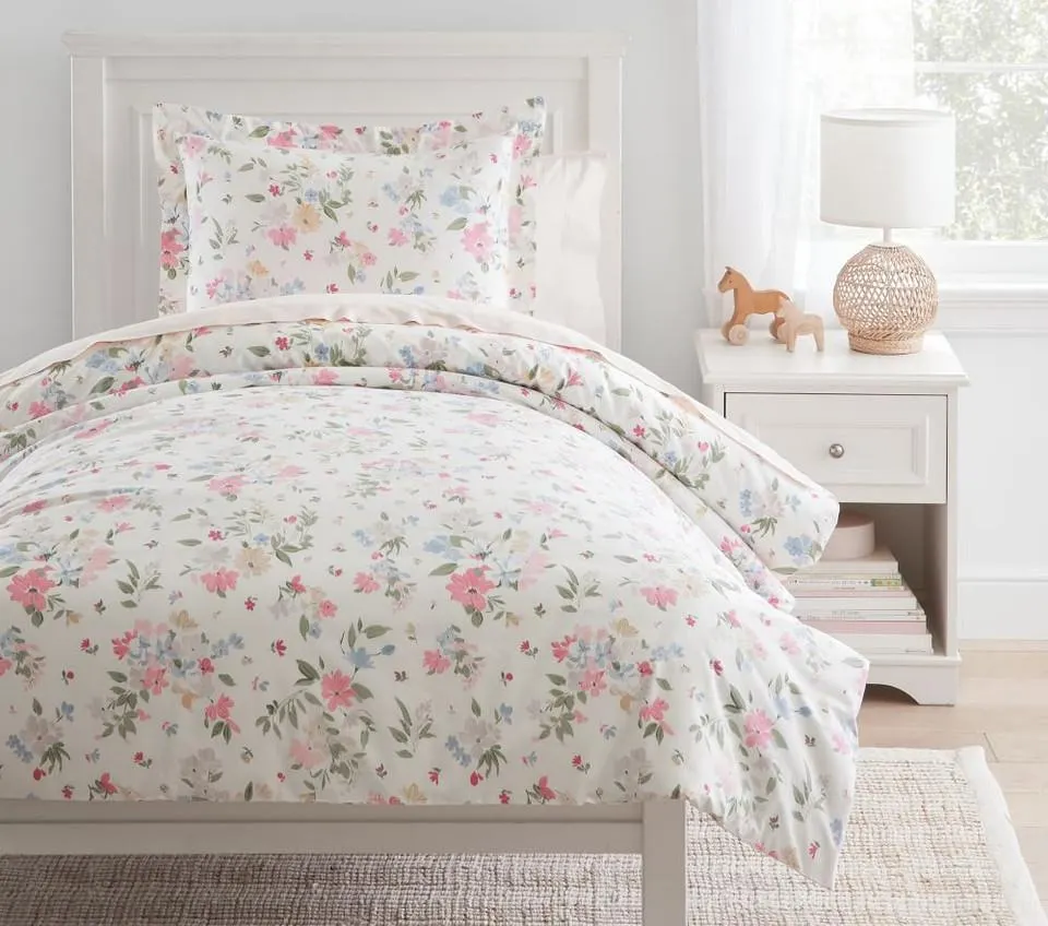 Laney Floral Organic Quilt Cover & Pillowcases