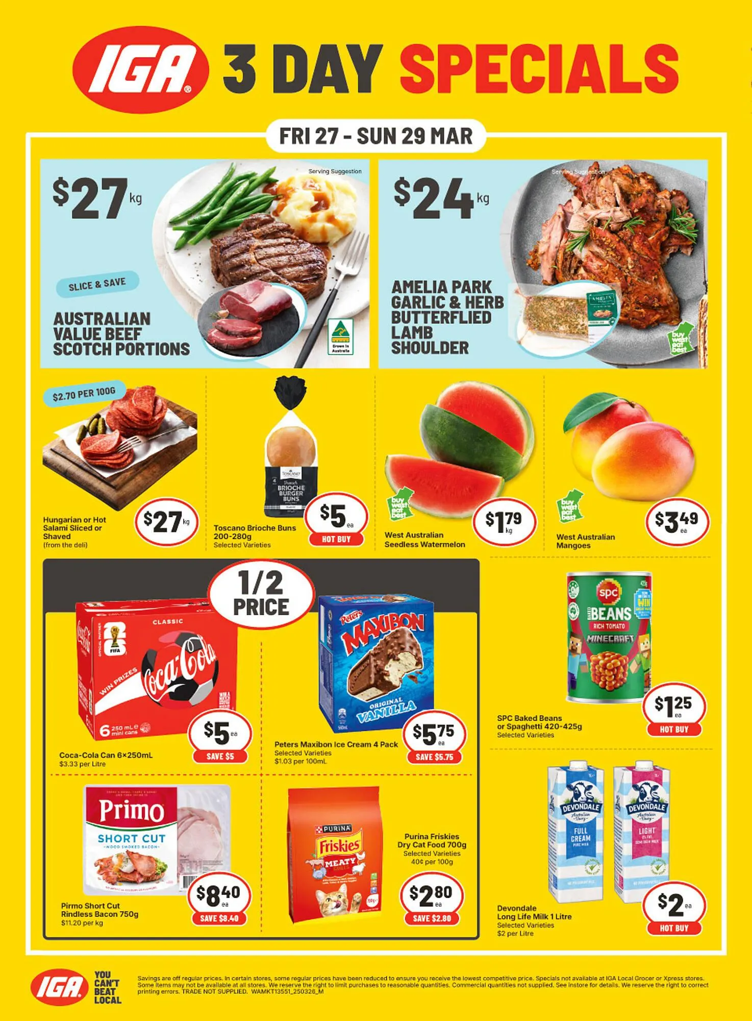IGA catalogue - Catalogue valid from 27 March to 29 March 2026 - page 1
