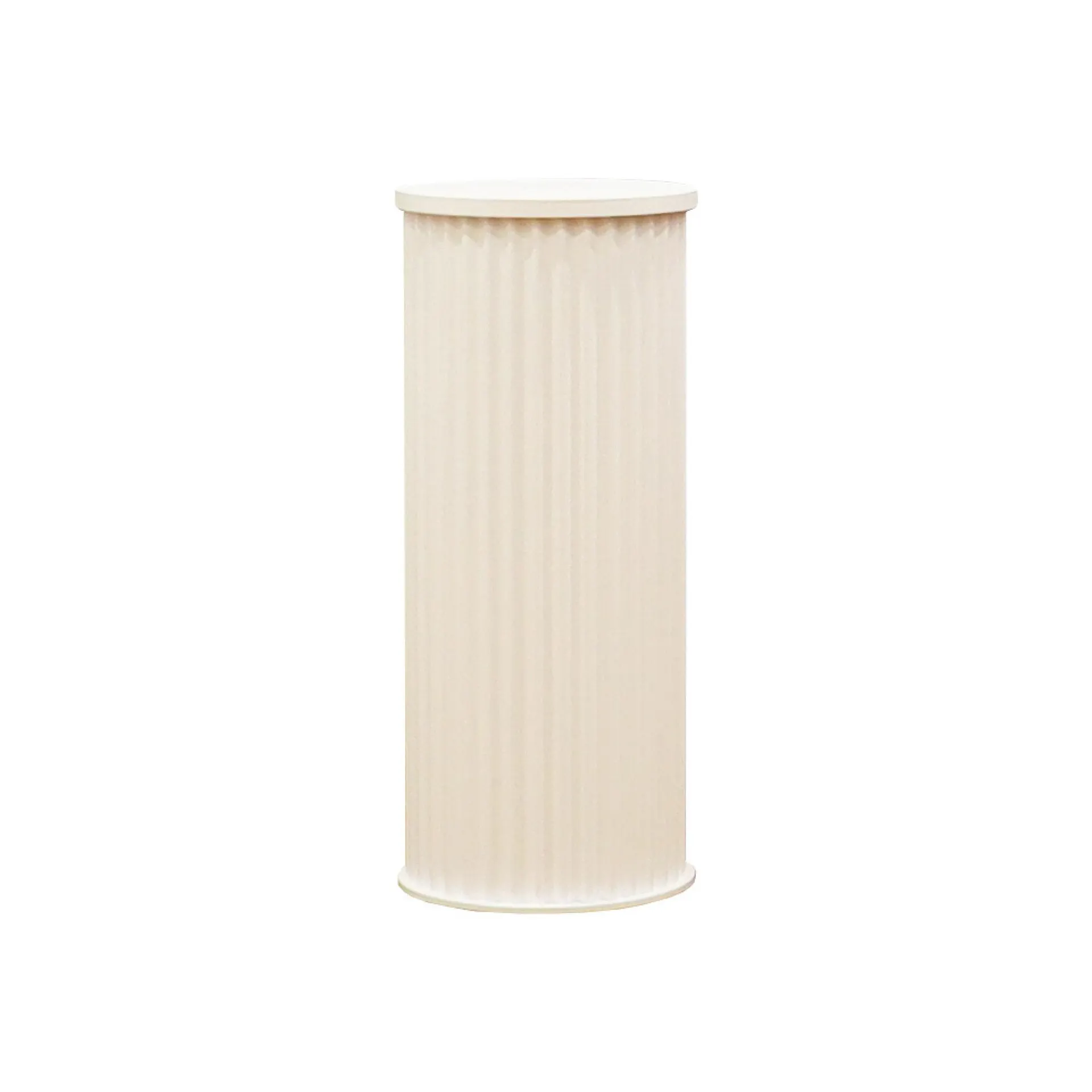 Plinth Wooden Ripple White 90cm x 40cm HIRE Ea