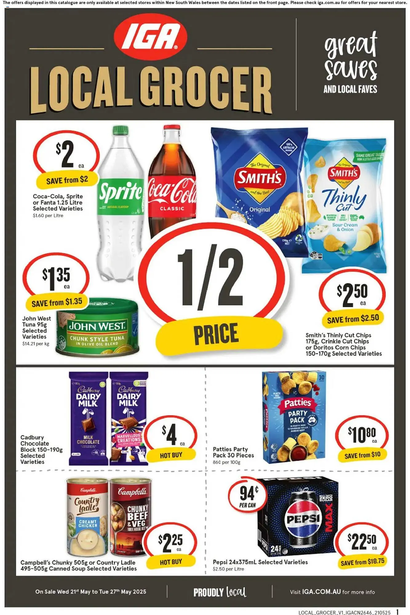 IGA catalogue - Catalogue valid from 21 May to 27 May 2025 - page 1