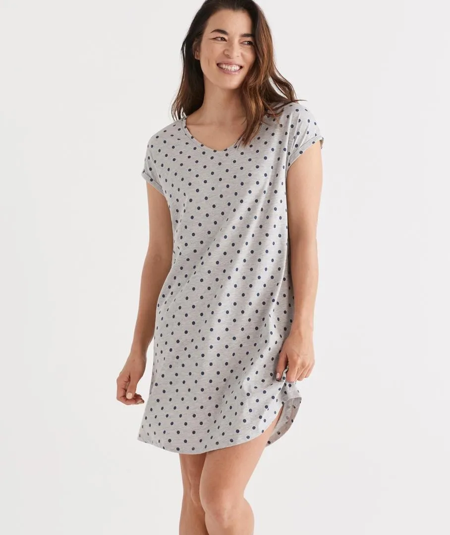 Australian Cotton Spot V-neck Nightie