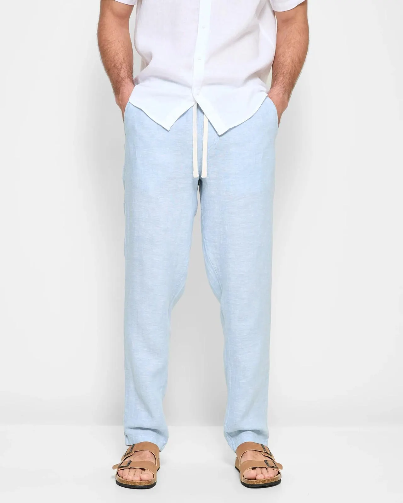 European Linen Pants - Chambray