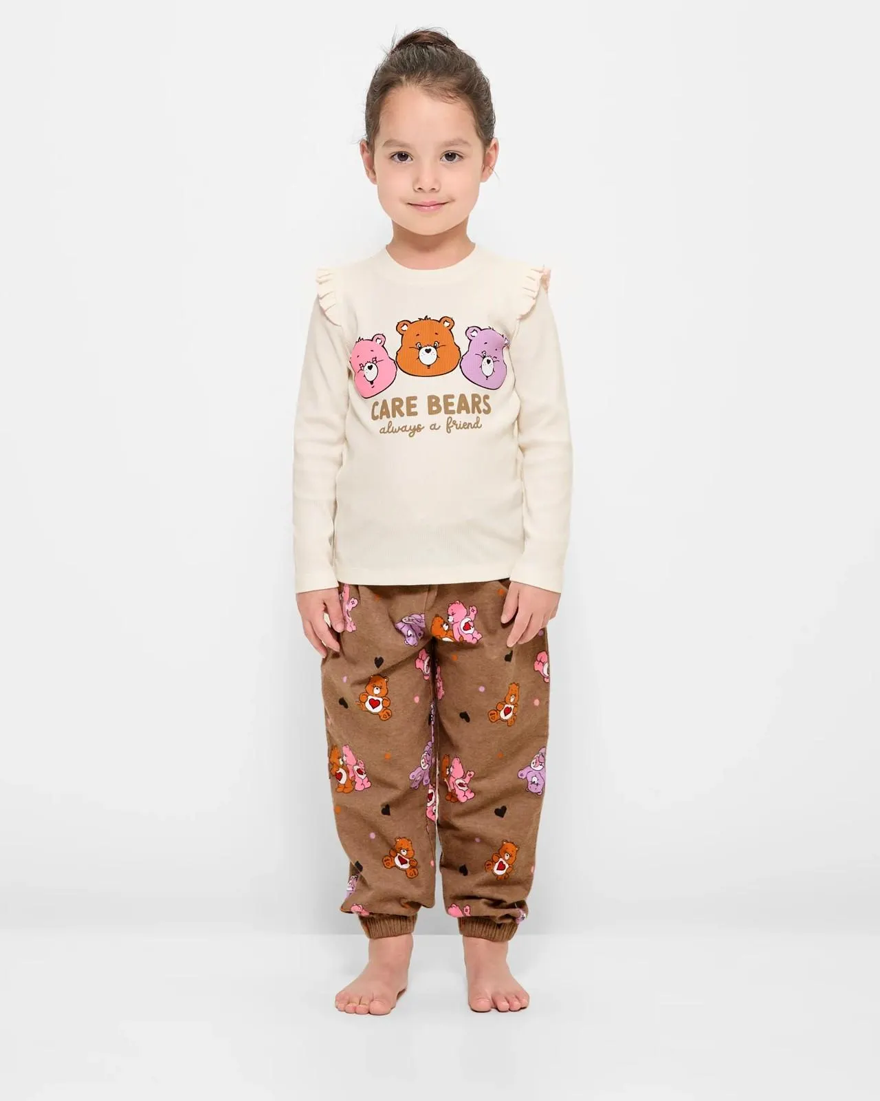 Care Bears Cotton Rib Flannelette Pyjama Set