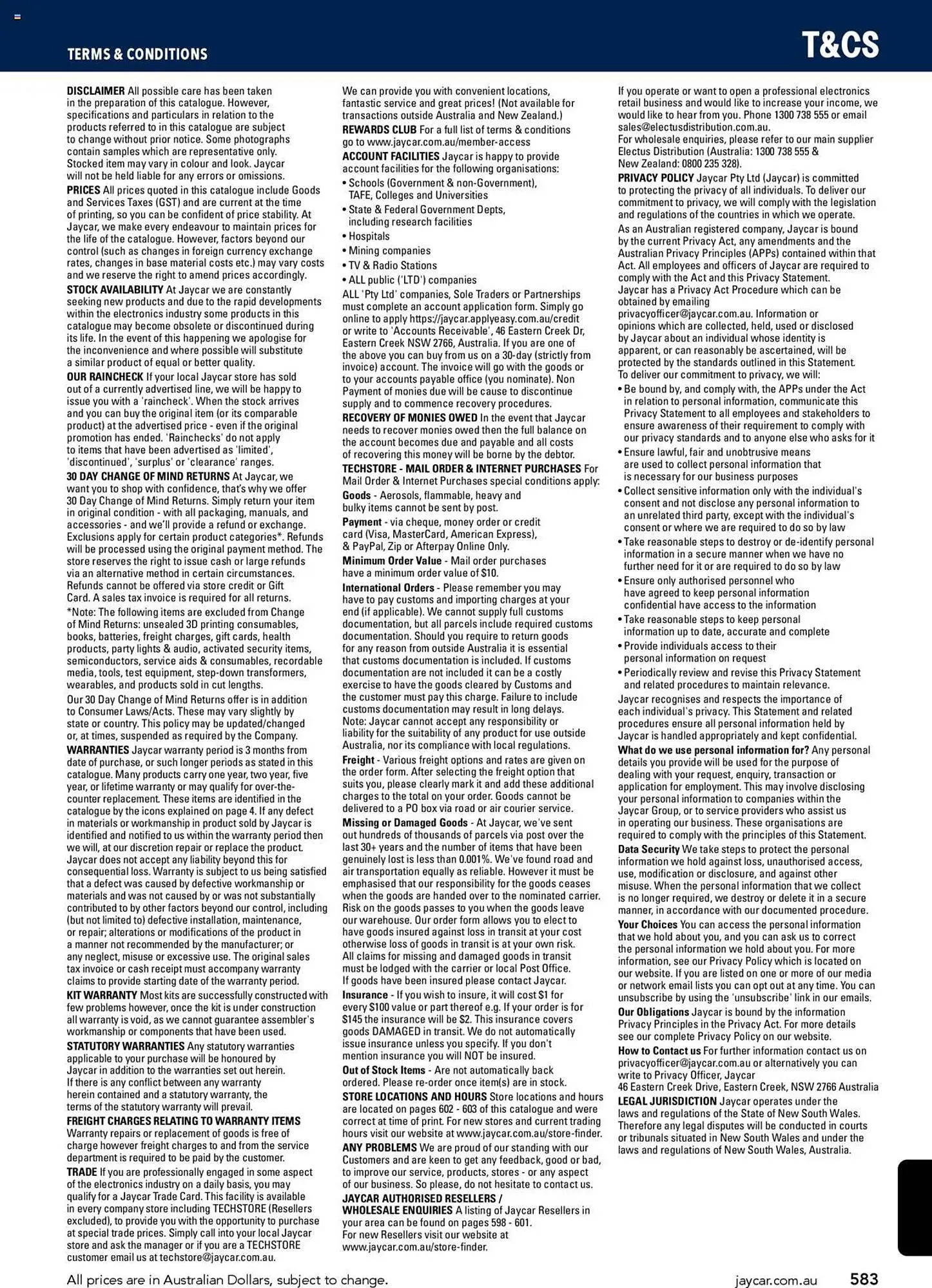 Jaycar Electronics catalogue - Catalogue valid from 8 July to 9 July 2026 - page 583