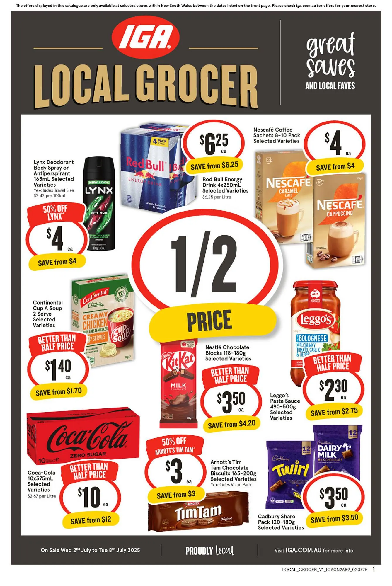 IGA catalogue - Catalogue valid from 2 July to 8 July 2025 - page 1