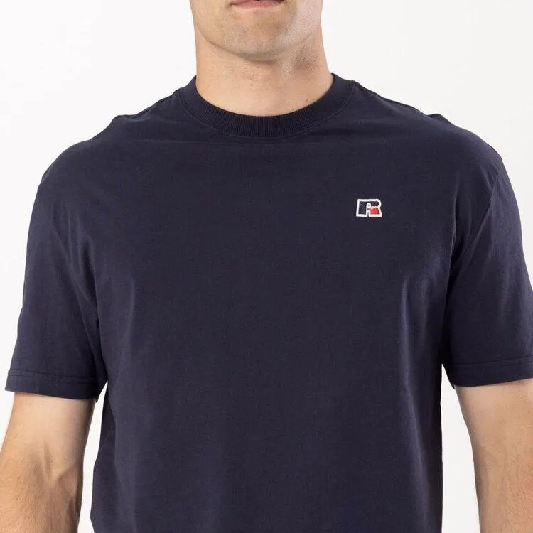 Russell Athletic Men's Logo Crew Neck Short Sleeve Tee Navy