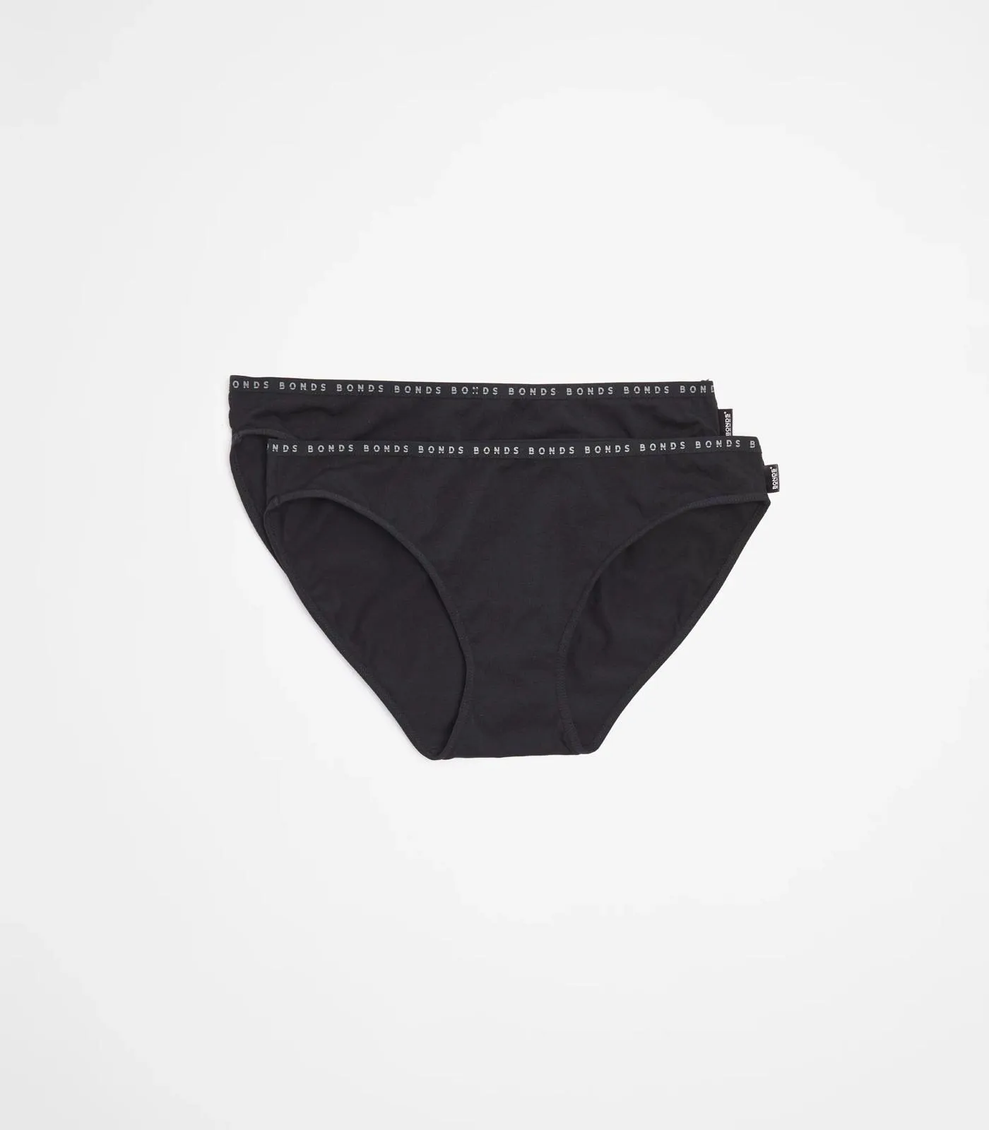 Bonds 2 Pack Hipster Bikini Briefs - Black