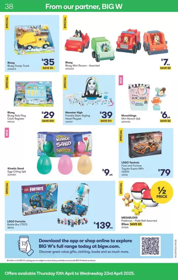 Weekly Specials - 09/04 - Catalogue valid from 9 April to 15 April 2025 - page 38