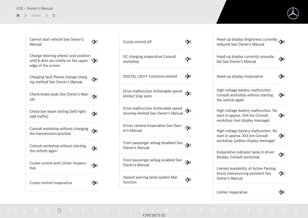 EQE Sedan - Catalogue valid from 11 September to 11 September 2025 - page 980